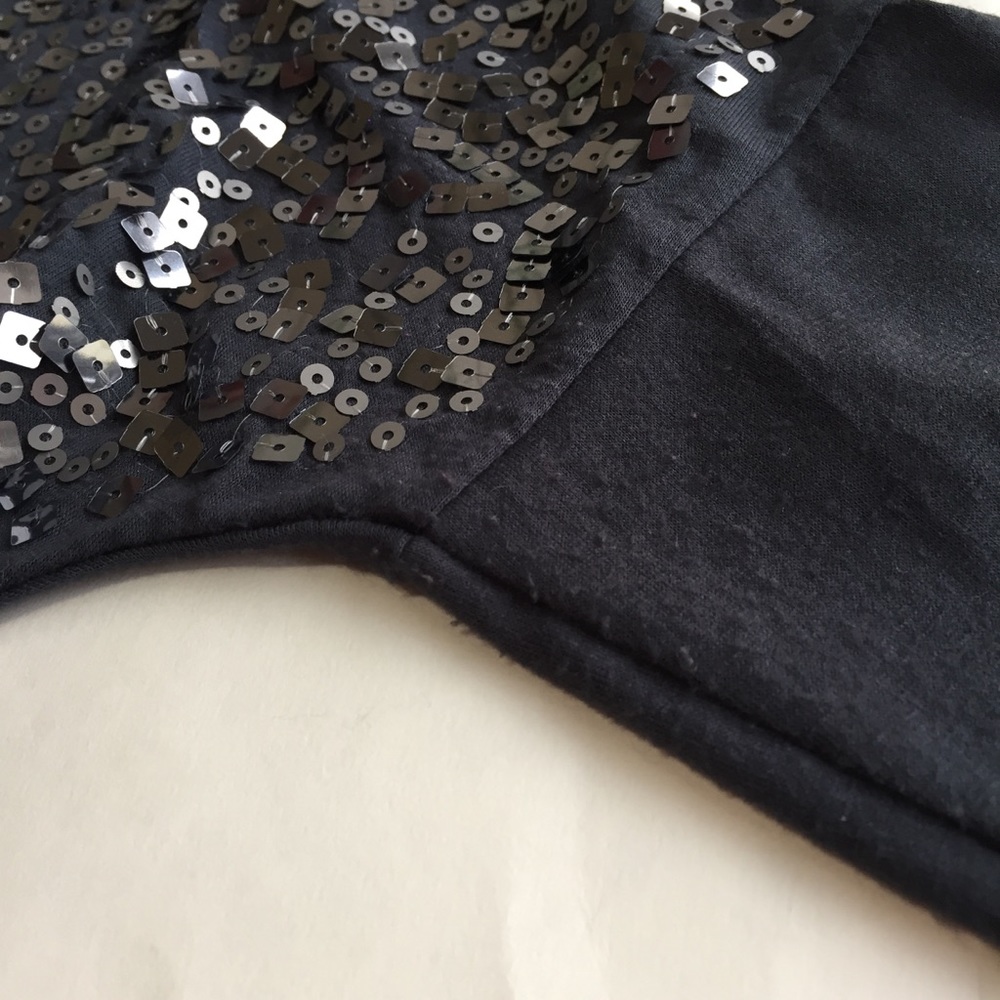 Sequin Long Sleeve Slouchy Shirt - Picture 5 of 8